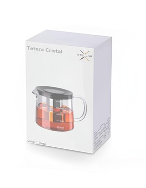 Tetera y taza Xtellar de vidrio