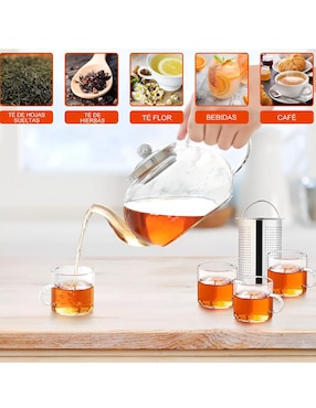 Tetera infusora Xtellar de vidrio