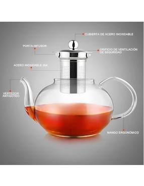 Tetera infusora Xtellar de vidrio