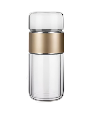Termo infusor Xtellar de vidrio con tapa rosca 280 ml