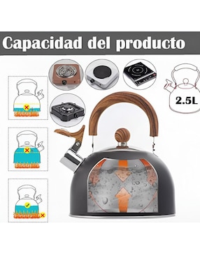 Tetera silbadora Xtellar de acero inoxidable