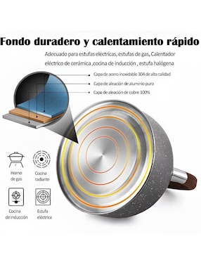 Tetera silbadora Xtellar de acero inoxidable
