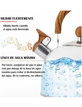 Tetera silbadora Xtellar de acero inoxidable