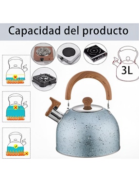 Tetera silbadora Xtellar de acero inoxidable