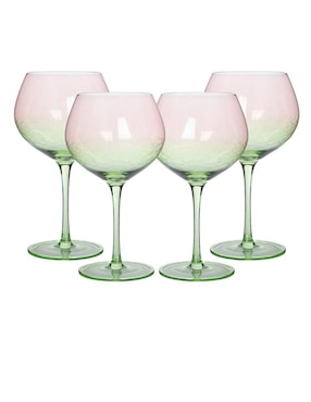 Set de copas para vino tinto Ideen Aurora de cristal 4 piezas