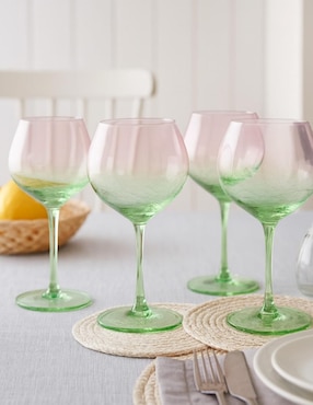 Set de copas para vino tinto Ideen Aurora de cristal 4 piezas