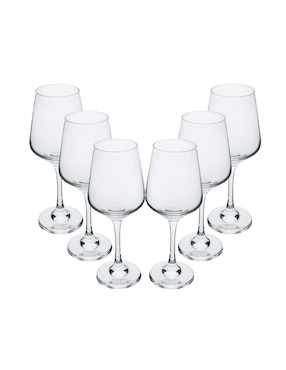 Set de copas para vino tinto Ideen Glass Aura de cristal 6 piezas
