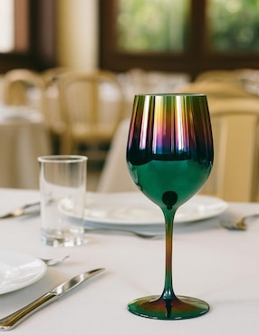 Set de copas para vino Ideen Arcoiris de cristal 4 piezas