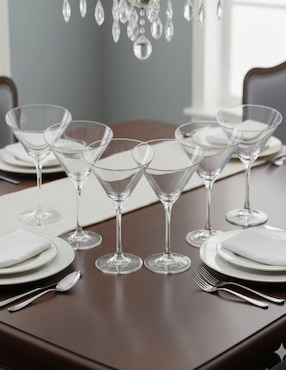 Set de copas para martini Ideen Martin´s de cristal 6 piezas