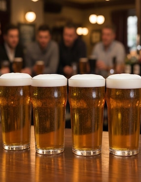 Vaso para cerveza Ideen de cristal con 4 piezas