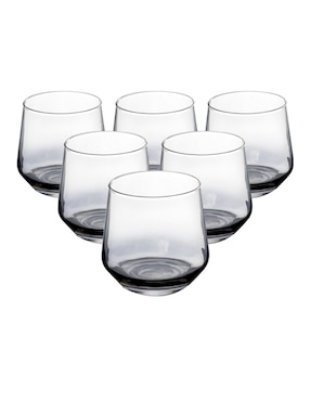 Set de vasos smile Ideen Humo de cristal con 6 piezas