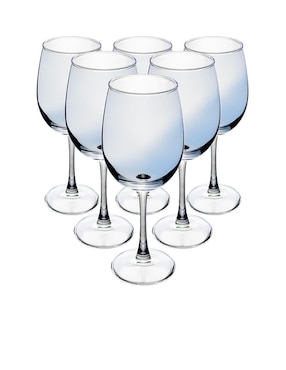 Set de copas para vino blanco Ideen Aura Azul de cristal 6 piezas