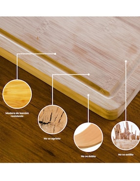 Set tabla para picar Xtellar de madera