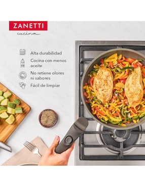 Batería de cocina Zanetti de aluminio antiadherente sin PFOA 17 piezas