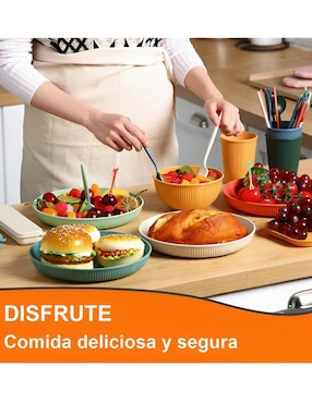 Vajilla cerrada Xtellar de plástico para 4 personas