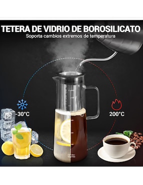 Tetera infusora Xtellar de vidrio