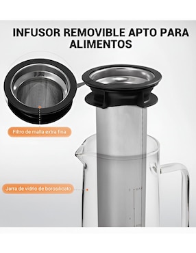 Tetera infusora Xtellar de vidrio