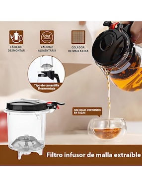 Tetera infusora Xtellar de vidrio