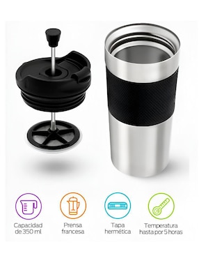 Termo Xtellar de acero inoxidable con tapa rosca 350 ml