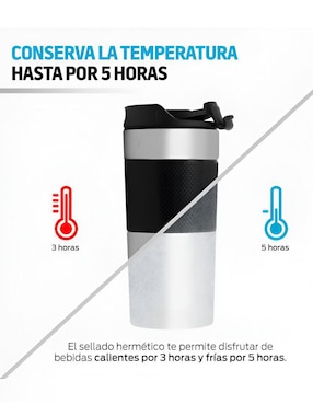 Termo Xtellar de acero inoxidable con tapa rosca 350 ml
