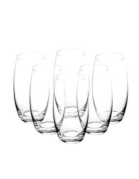 Vaso para agua Ideen Collins de cristal con 6 piezas