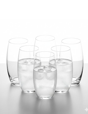 Vaso para agua Ideen Collins de cristal con 6 piezas