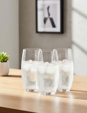 Vaso para agua Ideen Collins de cristal con 6 piezas