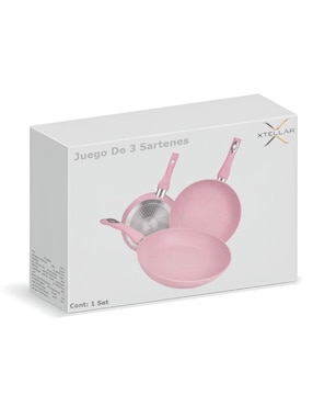 Set de sartenes Xtellar de piedra 3 piezas
