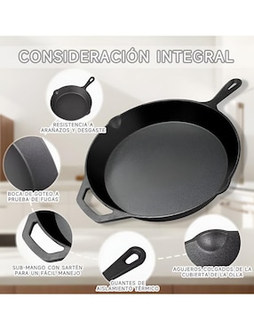 Set de sartenes Xtellar de hierro fundido 3 piezas