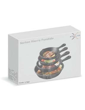 Set de sartenes Xtellar de hierro 4 piezas