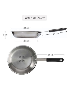 Set de sartenes Moven de acero inoxidable 3 piezas