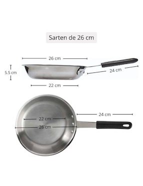 Set de sartenes Moven de acero inoxidable 3 piezas
