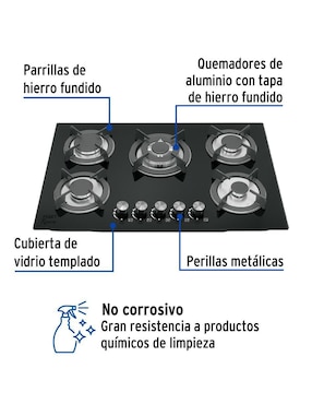 Parrilla Foset de vidrio templado