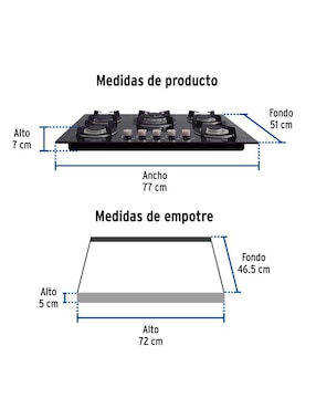Parrilla Foset de vidrio templado