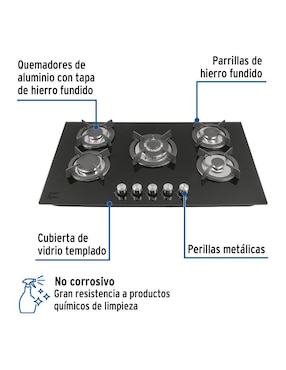 Parrilla Foset de vidrio templado