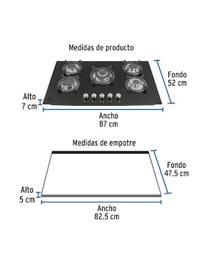 Parrilla Foset de vidrio templado
