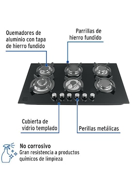 Parrilla Foset de vidrio templado