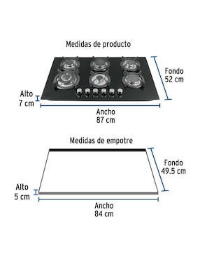 Parrilla Foset de vidrio templado