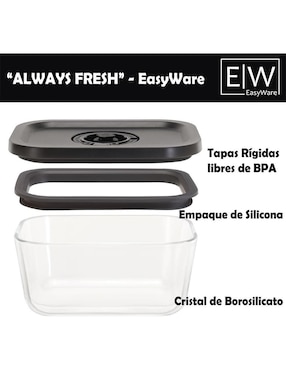Set contenedores Easyware de vidrio 7 piezas