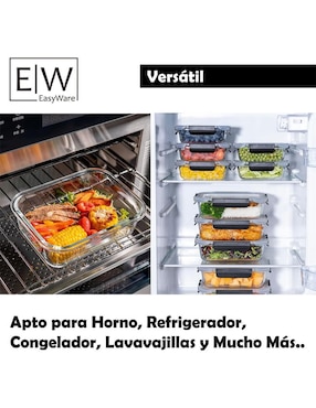 Set contenedores Easyware de vidrio 12 piezas