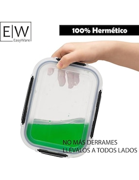 Set contenedores Easyware de vidrio 12 piezas