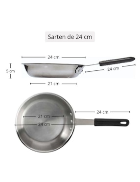 Sartén Moven de acero inoxidable