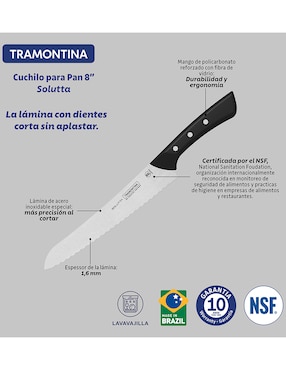 Cuchillo para pan Tramontina solutta