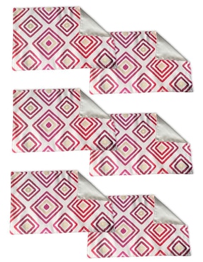 Set mantel individual rectangular de poliéster Dormireal Rombos