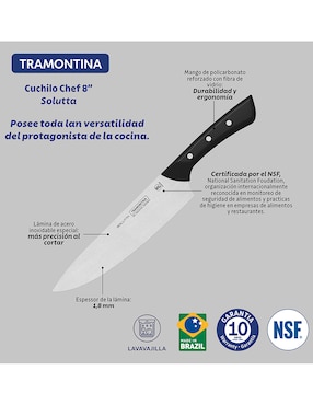 Cuchillo para chef Tramontina solutta
