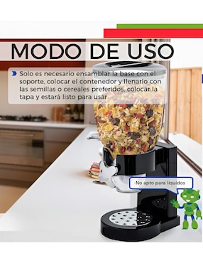 Dispensador de cereal Xtellar de plástico