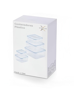 Set contenedores Xtellar de plástico 5 piezas