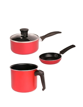 Batería de cocina T-Fal de aluminio antiadherente titanio 25 piezas