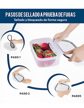 Set contenedores Xtellar de plástico 12 piezas