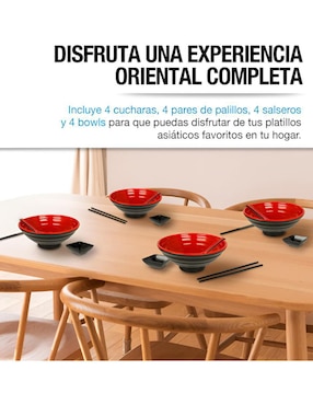Vajilla cerrada Xtellar xtllar1028 de melamina para 4 personas